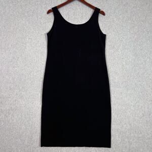 Peruvian Connection Black Pima Cotton Sleeveless Tank Midi Dress Size Large